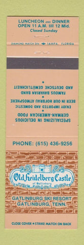 Matchbook Cover - Old Heidelberg Castle Gatlinburg TN Ski Resort