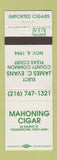 Matchbook Cover - Mahoning Cigar Youngstown PA