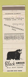 Matchbook Cover - Black Angus Motel Poteau OK