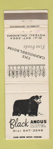 Matchbook Cover - Black Angus Motel Poteau OK