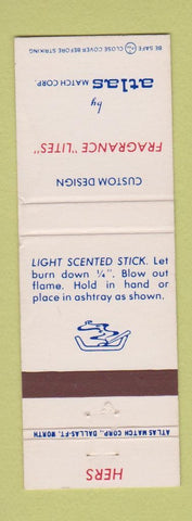 Matchbook Cover - Atlas Match Corp Fragrance Matches scented
