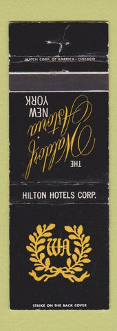 Matchbook Cover - Waldorf Astoria Hotel New York City WEAR