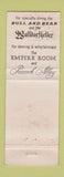 Matchbook Cover - Waldorf Astoria Hotel New York City WEAR