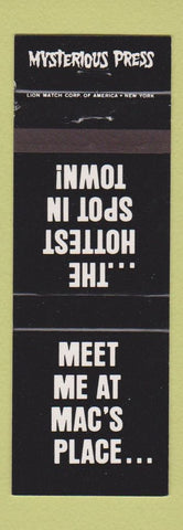 Matchbook Cover - Twilight at Mac's Place Mysterious Press Book 1990 Ross Thomas