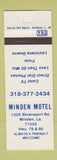 Matchbook Cover - Minden Motel Minden LA
