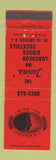 Matchbook Cover - Twins' Inn Chester NJ WEAR