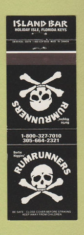 Matchbook Cover - Rumrunners Bertie Higgins' Holiday Isle Florida Keys FL