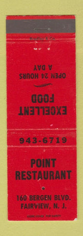 Matchbook Cover - Point Restaurant Fairview NJ