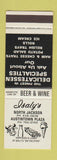 Matchbook Cover - Isaly's Deli North Jackson Austintown OH SAMPLE