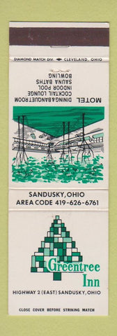 Matchbook Cover - Greentree Inn Motel Sandusky OH