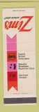Matchbook Cover - Zim's Hamburgers San Francisco CA