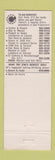 Matchbook Cover - Zim's Hamburgers San Francisco CA