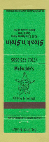 Matchbook Cover - Stean n Stein McFuddy's Casino Grand Forks ND