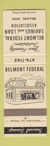 Matchbook Cover - Belmont Federal Savings and Loan Bellaire OH