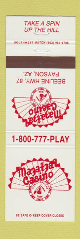 Matchbook Cover - Mazatzal Casino Payson AZ
