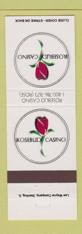 Matchbook Cover - Rosebud Casino SD