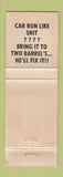 Matchbook Cover - Two Barrel's Auto Repair Volkswagen Grafton MA pinup WORN