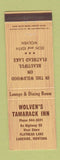 Matchbook Cover - Wolven's Tamarack Inn Lakeside MT