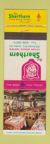 Matchbook Cover - The Shorthorn Restaurant London ON