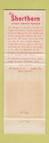 Matchbook Cover - The Shorthorn Restaurant London ON