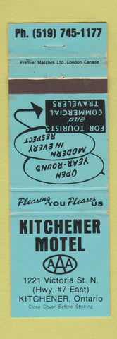 Matchbook Cover - Kitchener Motel ON