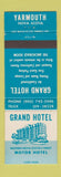 Matchbook Cover - Grand Hotel Motor Hotel Yarmouth NS