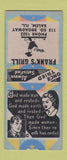 Matchbook Cover - Frank's grill Salem IL BOBTAIL
