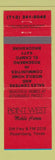 Matchbook Cover - Point West Mobile Homes Rosenberg El Campo Katy TX RED