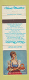 Matchbook Cover - Haus Mueller German Sausage Dallas New Braunfels TX girlie