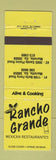 Matchbook Cover - Rancho Grande Mexican Restaurant Marietta GA