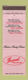 Matchbook Cover - Jeneal Beauty Salon Nashville Memphis Chattanooga TN
