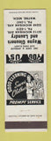 Matchbook Cover - Wayne Cleaners Laundry Wayne MI