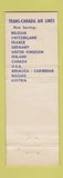 Matchbook Cover - TCA Trans Canada Airlines