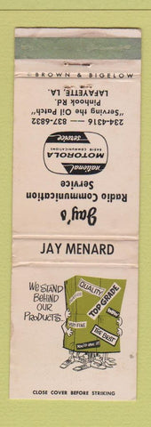 Matchbook Cover - Jay's Radio Communication Motorola Lafayette LA WEAR