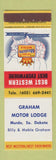 Matchbook Cover - Graham Motor Lodge Murdo SD Best Western