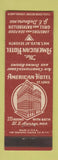 Matchbook Cover - American Hotel St Louis MO