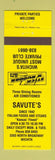 Matchbook Cover - Savute's Italian Restaurant Wichita KS Stick McRudder Club
