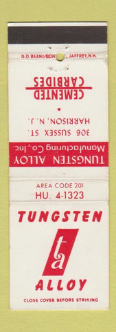 Matchbook Cover - Tungsten Alloy Harrison NJ