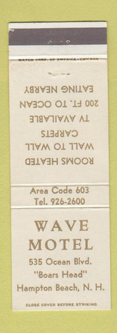 Matchbook Cover - Wave Motel Hampton Beach NH