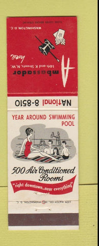 Matchbook Cover - Ambassador Hotel Washington DC girlie