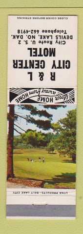 Matchbook Cover - R&L City Center Motel Devils Lake ND