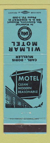 Matchbook Cover - Wilmar Motel Ste Genevieve MO