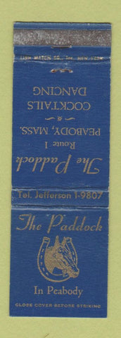 Matchbook Cover - The Paddock Peabody MA horse WEAR