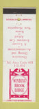 Matchbook Cover - Winding Brook Lodge Keene NH