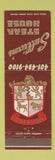 Matchbook Cover - Sullivan's Steak House RI