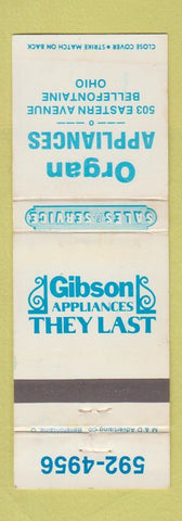 Matchbook Cover - Organ Appliances Bellefontaine OH WEAR