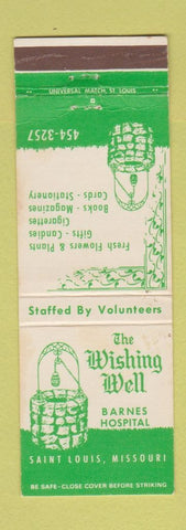 Matchbook Cover - Wishing Well Barnes Hospital St Louis MO WEAR
