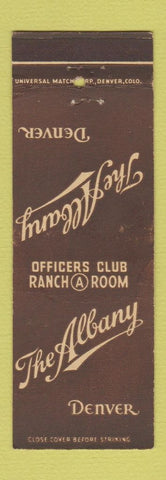 Matchbook Cover - Albany Hotel Denver Colorado