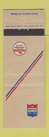 Matchbook Cover - United Airlines Chevron oil gas