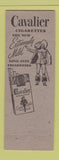 Matchbook Cover - Cavalier Cigarettes